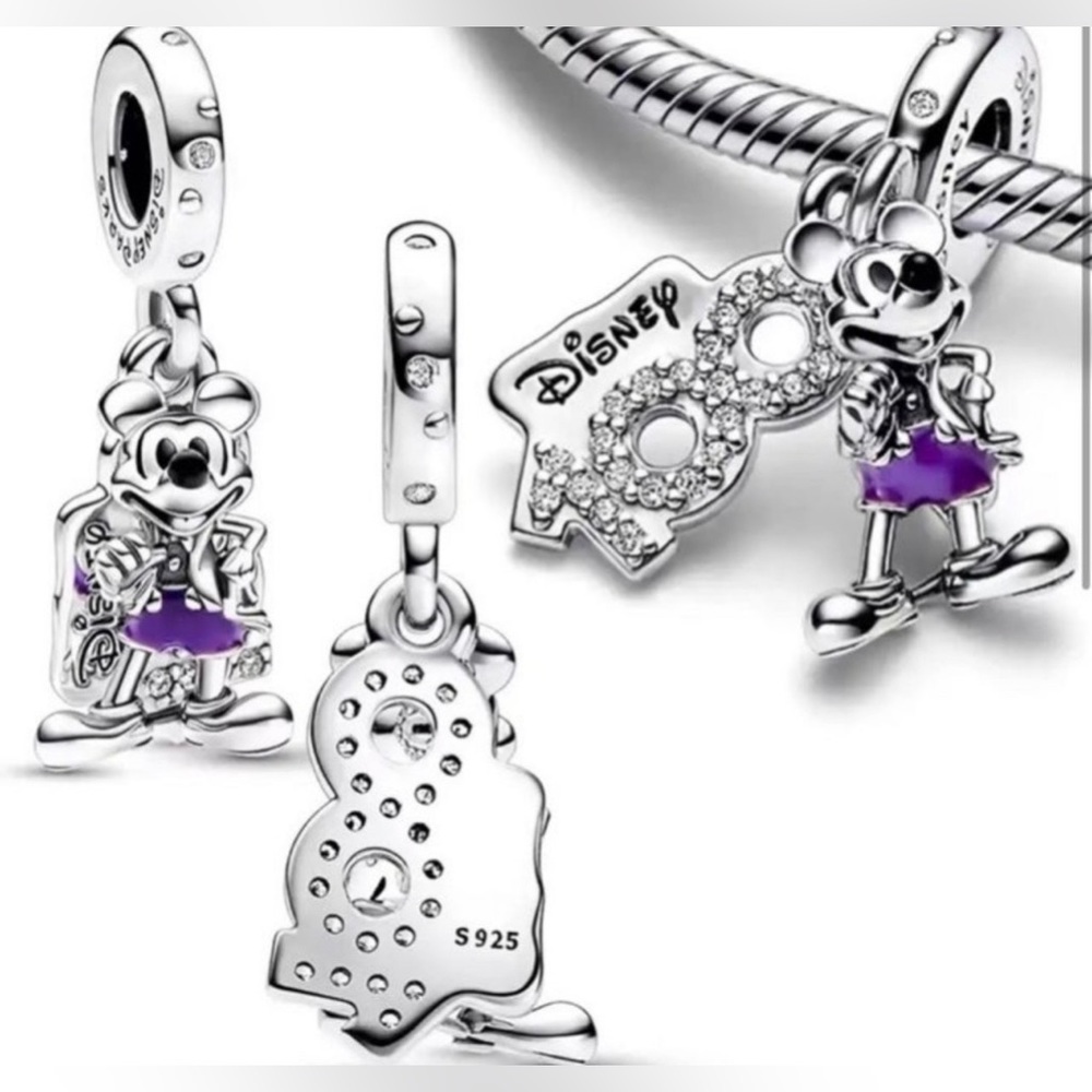 New PANDORA Disney Parks 100 Years of Mickey Mouse Dangle Charm